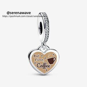 Pandora Engravable But First Coffee Charm|Pendant